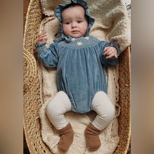 Bebe Organic Velvet Romper 12M